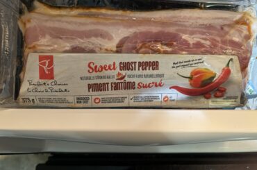 Got some sweet ghost pepper bacon with groceries yesterday to try