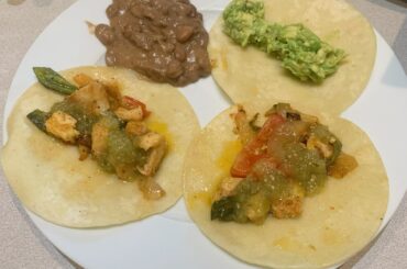 Had some chicken and avocado tacos for dinner.