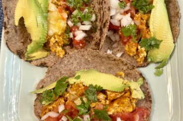 Chorizo, egg, and cheese tacos