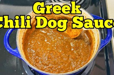 GREEK CHILI DOG SAUCE | Hot Dog Chili Recipe