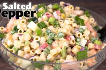 Simple & Easy Pasta Salad with a 3-ingredient dressing!