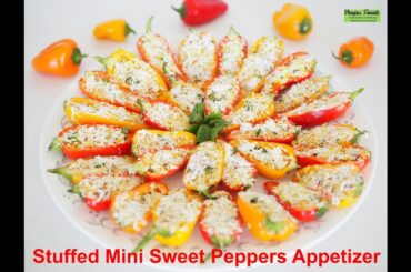 Quick easy Stuffed Sweet Mini Peppers Party Appetizer Recipe | Low Carb Diet recipe