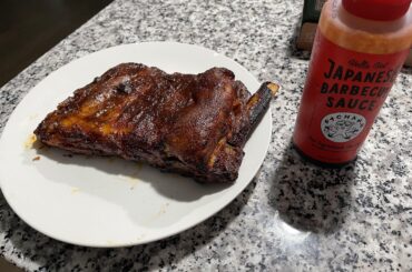 Made some ribs from the bachan Hella hot sauce (not that hot)