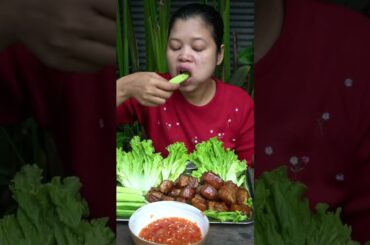 Pork and chili sauce #shorts  #food #cookingch #tastyfood#cooking #sophat #yummyfood #eating#mukbang