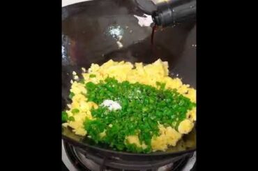 Fried eggs with green pepper #food #cooking #delicious