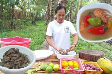 Fresh Shrimp Soup with Green Vegetable and Bell Pepper recipe and Eat | Si Desiree
