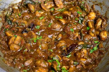 Spicy & Tasty Mushroom Pepper Masala/ Mushroom Curry Recipe