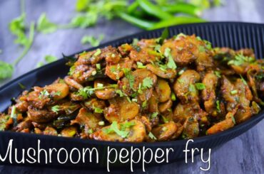 Mushroom Fry || Mushroom Pepper Fry in Telugu