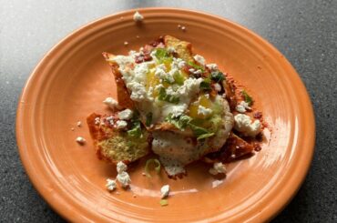 Homemade chilaquiles