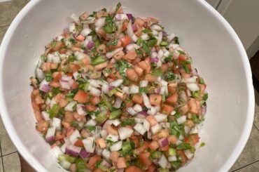 Pico de gallo for Mahi and shrimp tacos