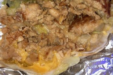 This is how much meat Del Taco gives you for $2.50. My $5 burrito at TB only gave me half this last week