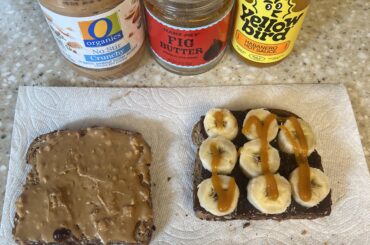 Hot peanut butter sandwich