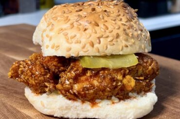 Flaming hot Doritos fried chicken