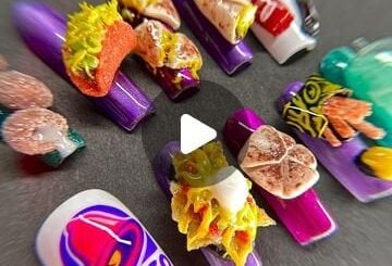 Taco Bell fashion nails