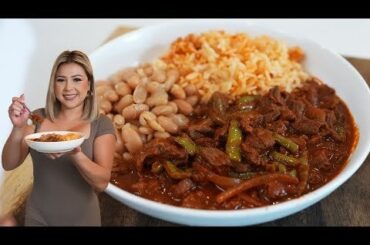 CHILE COLORADO CON NOPALES a very Mexican Traditional Recipe on a budget and under 30 minutes!