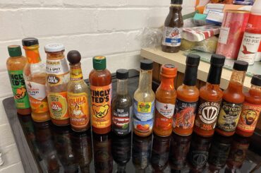 All the hot sauces in my fridge