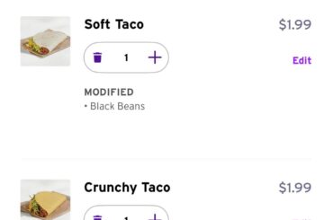 Double Stacked Taco same price as a normal taco