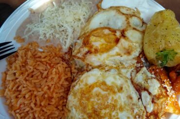 Chilaquiles plate from alberts.