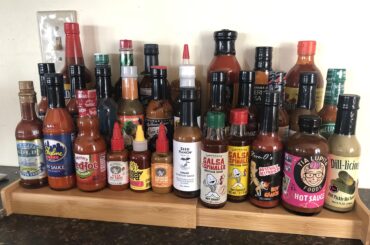 Bought a shelf to remind myself to finish the bottles I have before buying more.