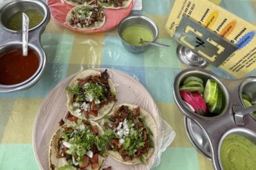 Carne asada and carne mixto street tacos, PVR Mexico