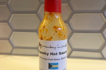 Picked this up in the Bahamas. Great on tacos, pizza and mixed with ketchup, burger it up!