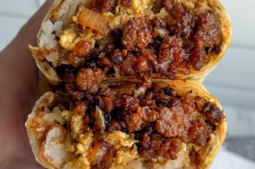 Homemade Chorizo Breakfast Burritos