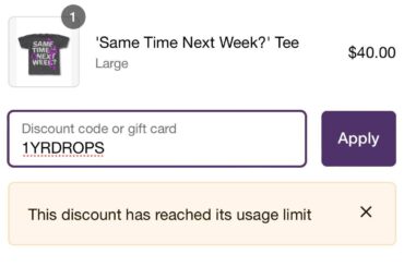of course used up in less than a minute