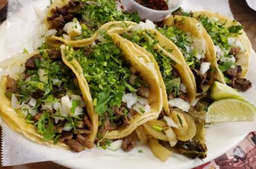 In asada tacos we trust. With a side of toasted chili de arbol oil