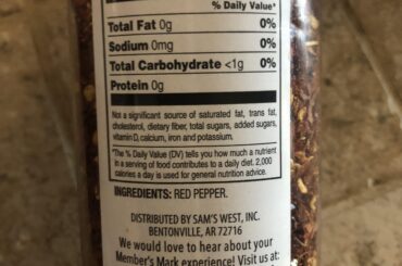 What specific pepper is used in crushed red pepper?