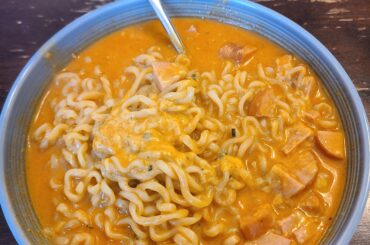 Doesnt look like much but i zazzed up buldak cheddar and made poor man's army stew. Tasted better than i expected