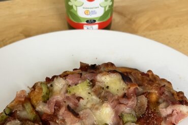 Made a Cubano style pizza, and enjoyed it with a ghost verde pickle sauce.