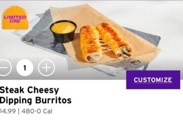 New Cheesy Dipping Burritos