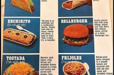 Taco Bell Menu from 1972.
