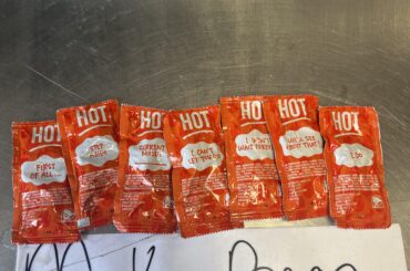 Coworker and I were having fun making sentences with taco sauce