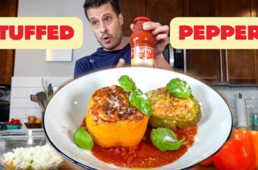 Easy RISOTTO Stuffed Peppers I Eat ALL SUMMER Long