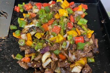 PEPPER STEAK ON THE BLACKSTONE GRIDDLE | BLACKSTONE GRIDDLE RECIPES