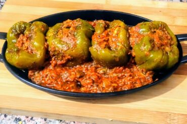 Stuffed Capsicum Recipe | capsicum recipe | #potatocapsicumrecipe #shimlamirchaalu #bellpepperrecipe