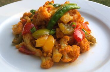 Keto Cauliflower Pepper Fry | Gobi Shimla Mirchi | Indian Keto Recipe