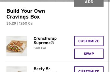 Why is a Crunchwrap supreme 6.29 if it comes with 2 sides and a drink but 6.39 if you get it by itself?