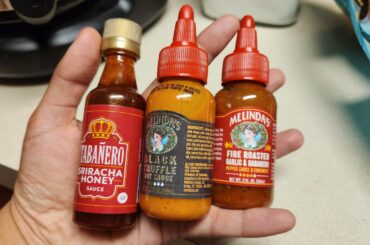 Walmart had these $1 hotsauce samplers so of course i got some