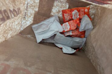 I ordered one double stack taco. This is how much sauce I got