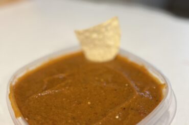 Smoky caramelized onion, Fresno & Hatch chili salsa