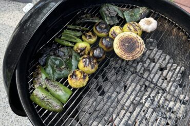 Honing in the salsa verde.