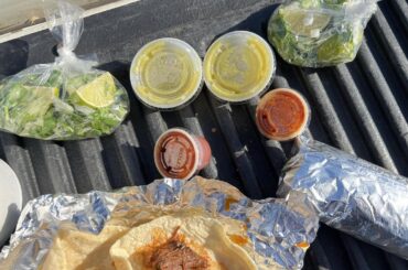 Had some birria de chivo (billy goat) and birria de res (beef) from a local food truck this morning. Absolutely amazing! Hand made, thick tortillas, spicy sauces, beautifully cooked and seasoned meat. Paso Robles - California - El Guacamole Food truck.