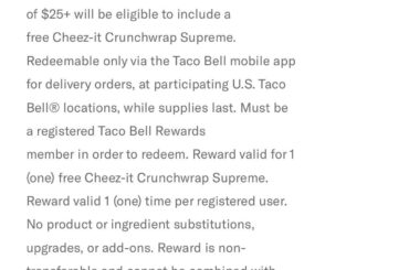 FREE!!! Cheez-it crunch wrap supreme!!1!1!1!1!1!1!!1!1!1!1