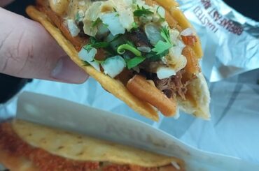 Street taco tastes great, but overpriced