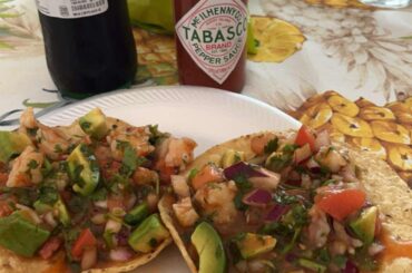 Tostadas de Coctel de camaron