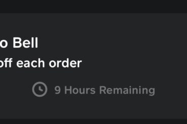 CashApp offers 5% off every TacoBell order FYI