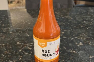Bought this Kroger brand hot sauce for $1.40 it was so cheap I had to test it out on a few things.