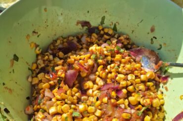 Grilled corn and habanero salsa